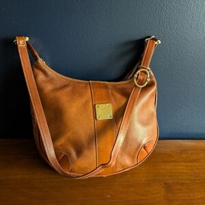 Luxury HCL Vintage German Handcrafted Leather Brown Satchel Purse Bag with Logo